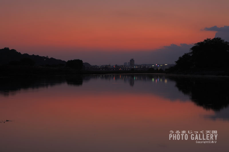 多摩川の夕暮れ