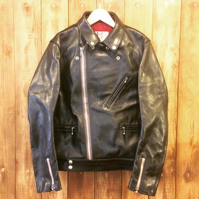 AD-03 HORSEHIDE BRITISH ASYMMETRY JACKET / BLACK AD-03 HORSEHIDE BRITISH ASYMMETRY JACKET / BLACK