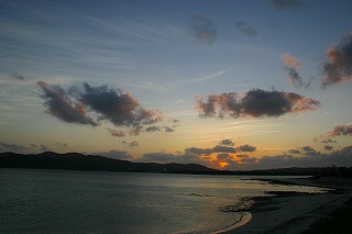 ただいまの夕日です!