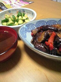ナスの味噌炒め
