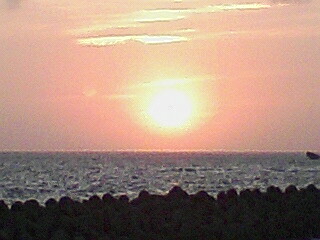 昨日の夕陽
