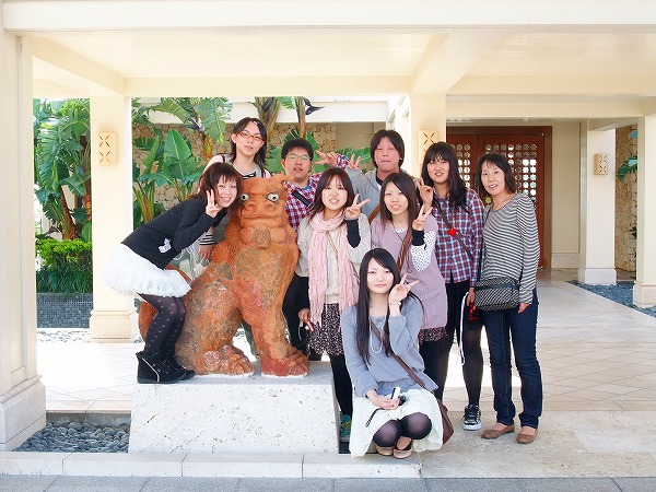 沖縄研修旅行大分の若人たちご案内しました。