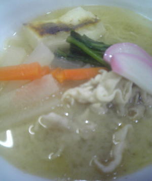1月の限定ラーメンはしろ味噌塩ラーメン