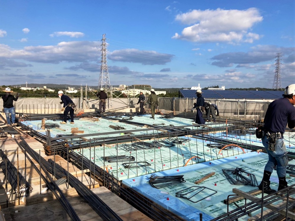 沖縄市「登川の家Ⅲ」RFスラブ打設 沖縄市「登川の家Ⅲ」RFスラブ打設