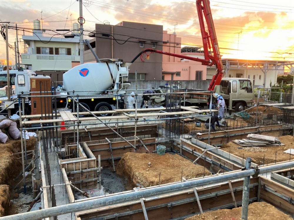 沖縄市「登川の家Ⅲ」基礎工事 沖縄市「登川の家Ⅲ」基礎工事