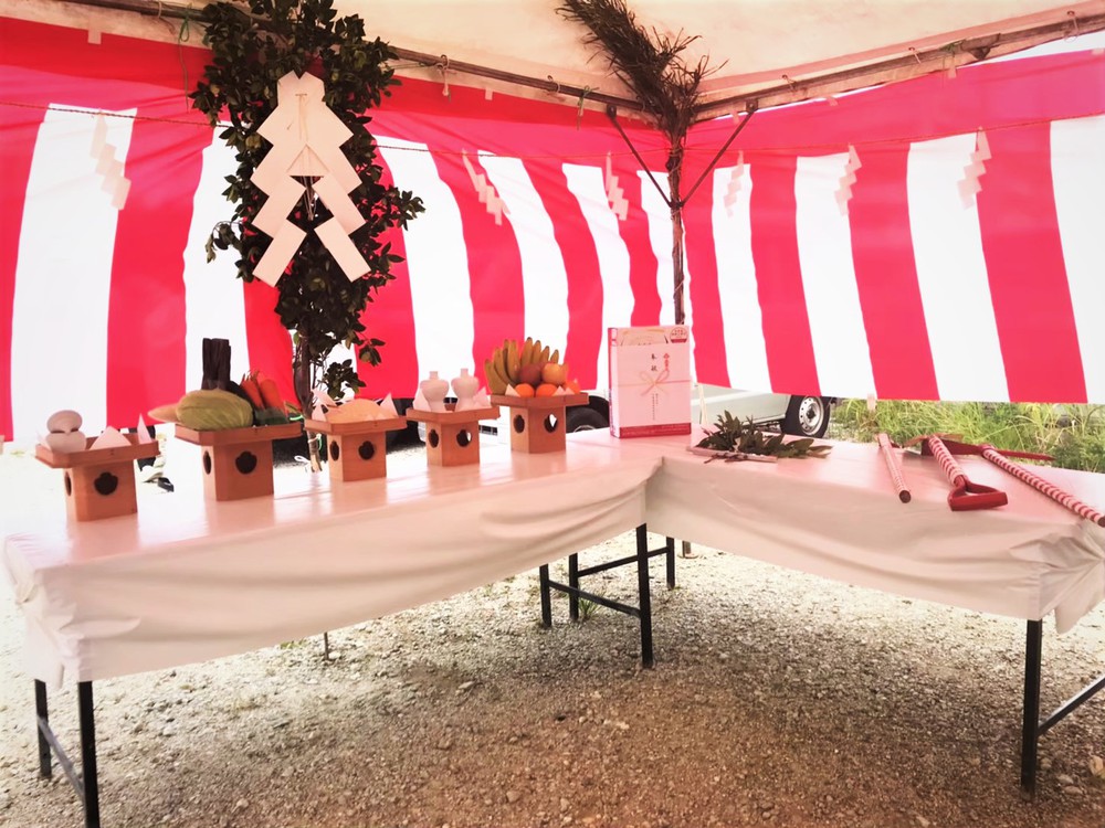 浦添市「経塚二世帯の家」地鎮祭 浦添市「経塚二世帯の家」地鎮祭