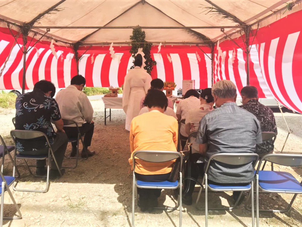 浦添市「経塚二世帯の家」地鎮祭 浦添市「経塚二世帯の家」地鎮祭