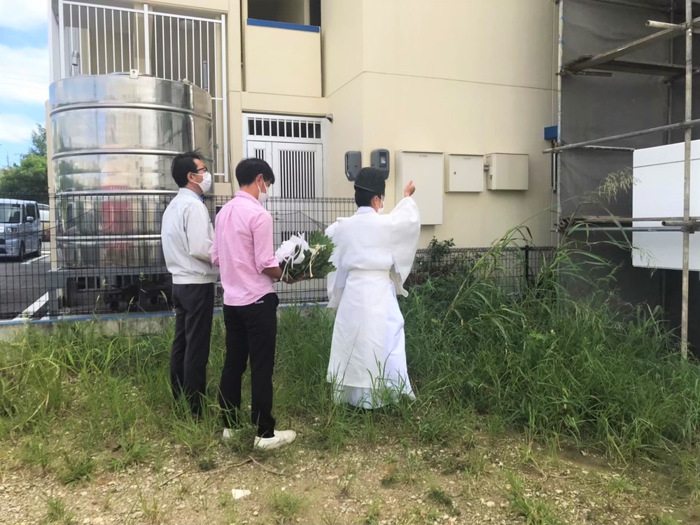 浦添市「経塚二世帯の家」地鎮祭 浦添市「経塚二世帯の家」地鎮祭
