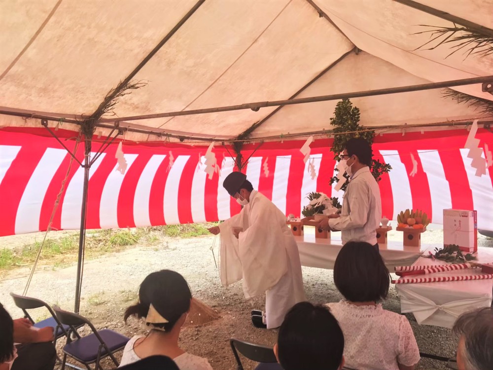 浦添市「経塚二世帯の家」地鎮祭 浦添市「経塚二世帯の家」地鎮祭