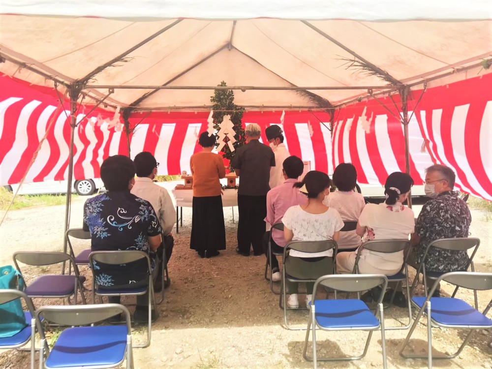 浦添市「経塚二世帯の家」地鎮祭 浦添市「経塚二世帯の家」地鎮祭