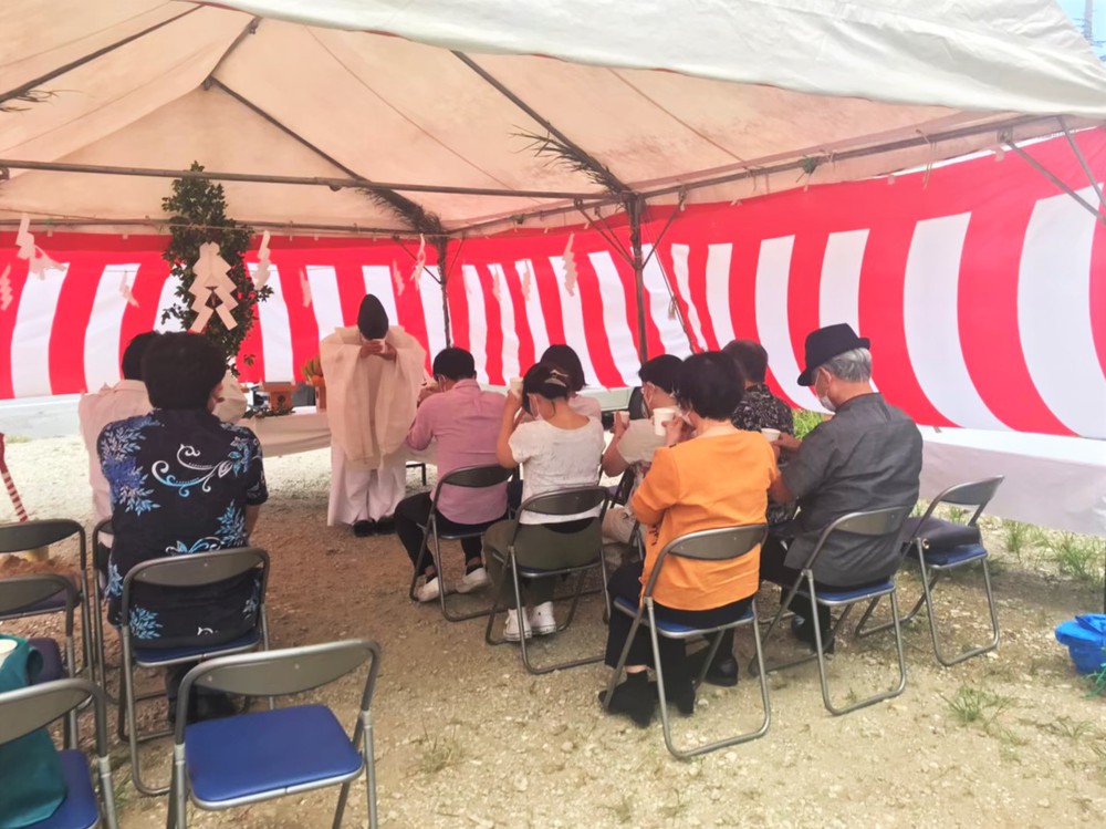 浦添市「経塚二世帯の家」地鎮祭 浦添市「経塚二世帯の家」地鎮祭