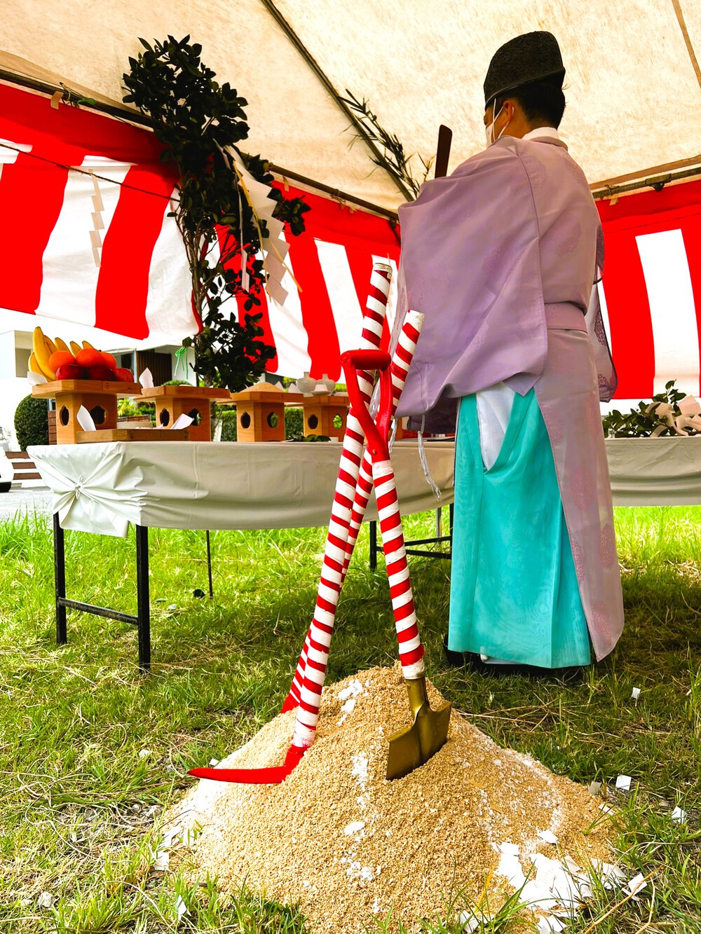 北谷町「桑江二世帯の家」地鎮祭 北谷町「桑江二世帯の家」地鎮祭