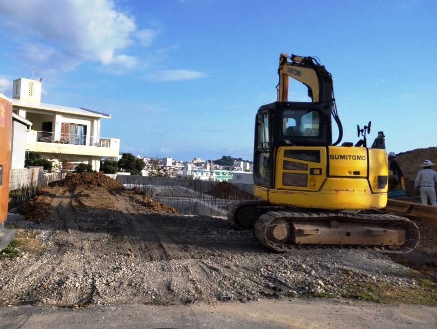 沖縄市「古謝の家Ⅱ」基礎打設