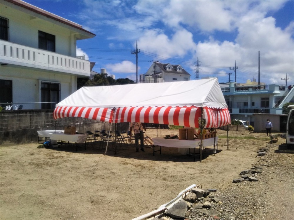 南風原町「与那覇二世帯の家」地鎮祭 南風原町「与那覇二世帯の家」地鎮祭