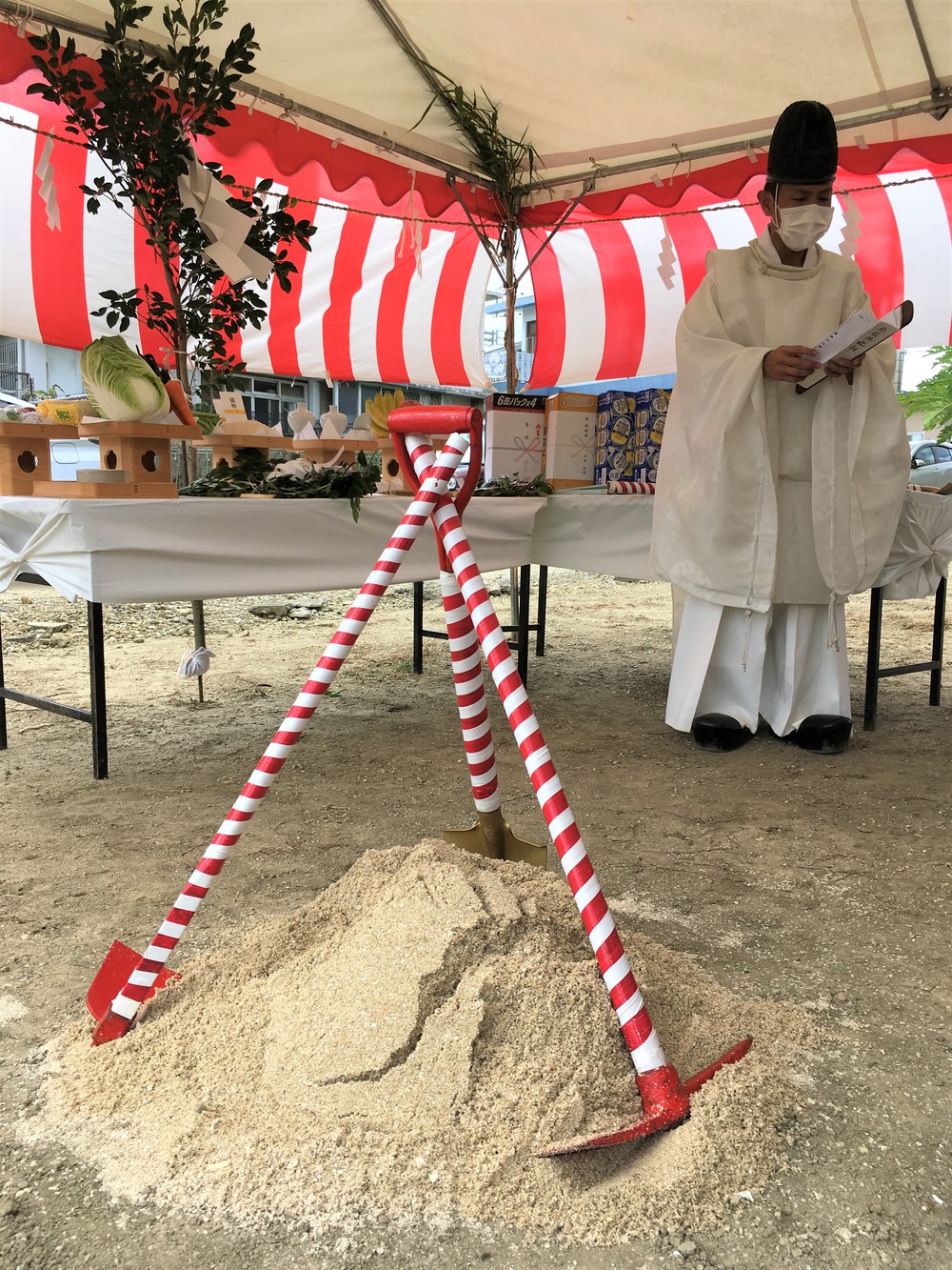 南風原町「与那覇二世帯の家」地鎮祭 南風原町「与那覇二世帯の家」地鎮祭