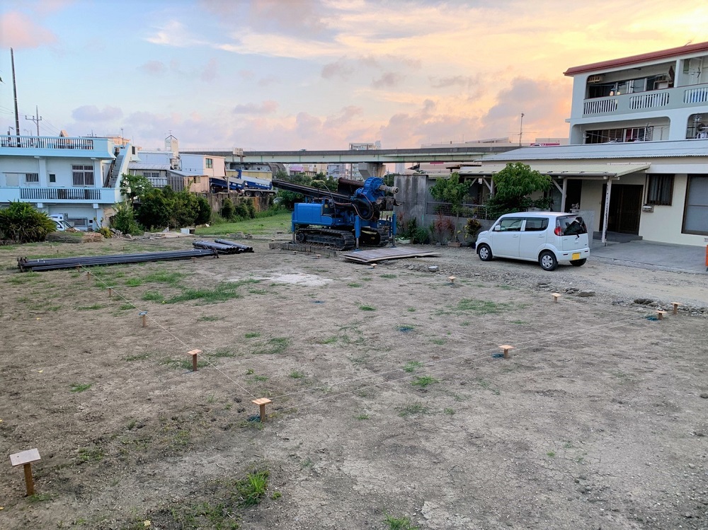 南風原町「与那覇二世帯の家」基礎工事 南風原町「与那覇二世帯の家」基礎工事