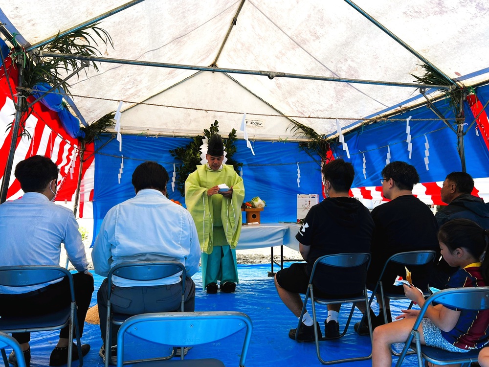 沖縄市「胡屋二世帯の家」地鎮祭 沖縄市「胡屋二世帯の家」地鎮祭