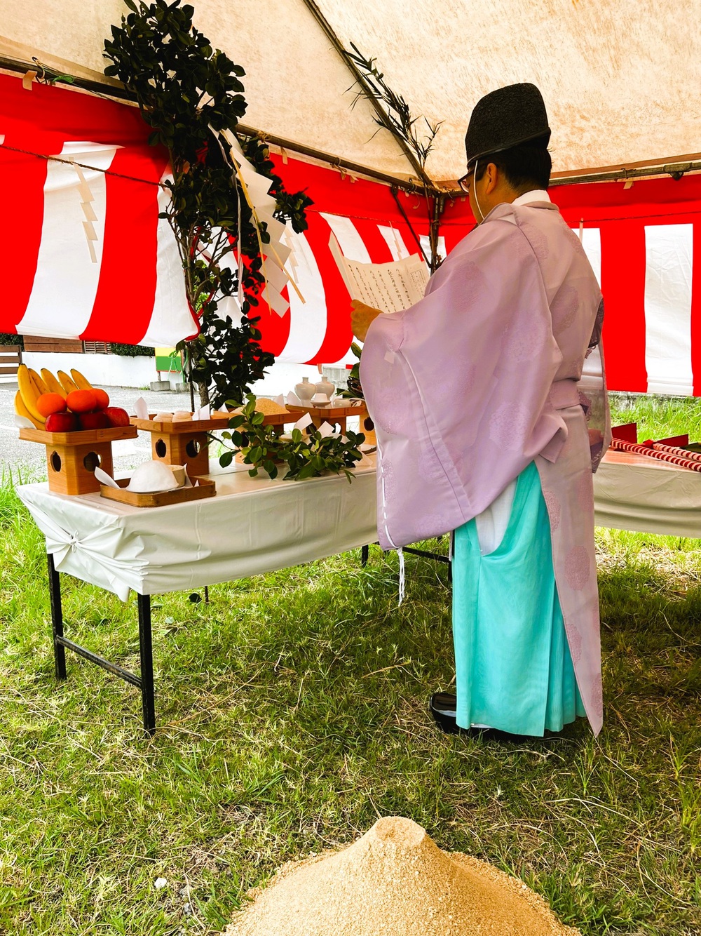 北谷町「桑江二世帯の家」地鎮祭 北谷町「桑江二世帯の家」地鎮祭