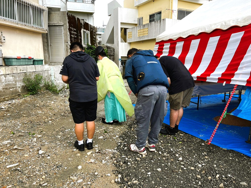 沖縄市「胡屋二世帯の家」地鎮祭 沖縄市「胡屋二世帯の家」地鎮祭