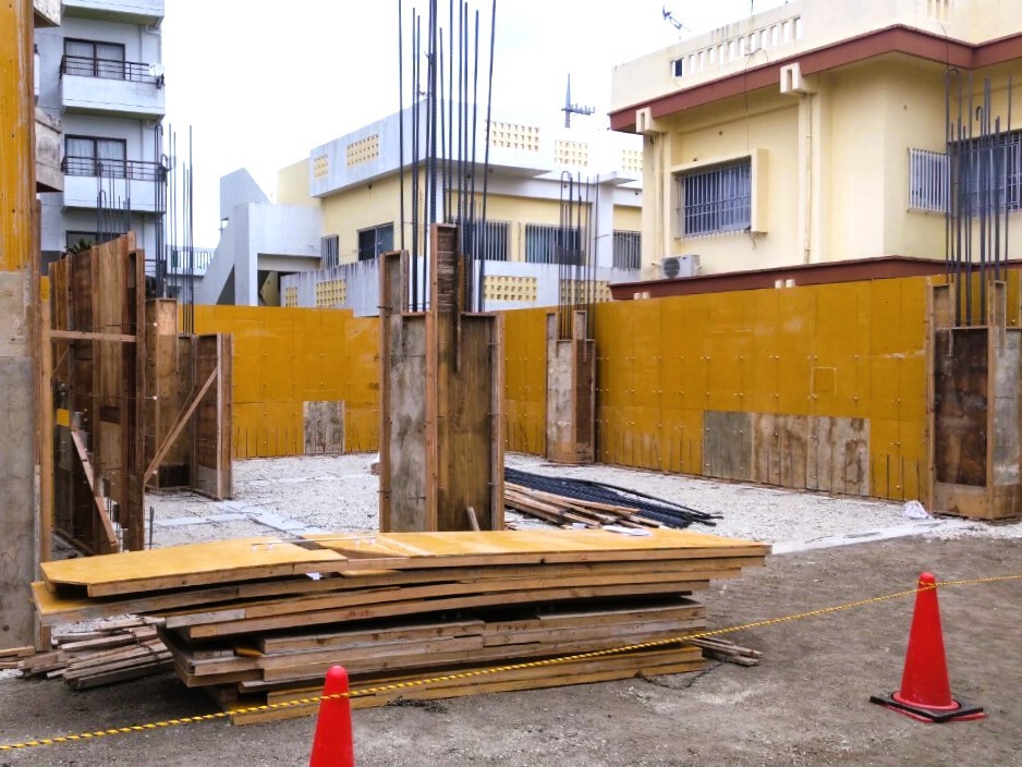 沖縄市「胡屋二世帯の家」2F床スラブ打設 沖縄市「胡屋二世帯の家」2F床スラブ打設