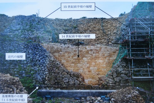 １４世紀前半の城壁現る！中城城