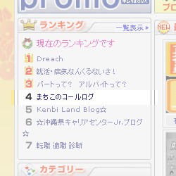 ランキング入りしました!