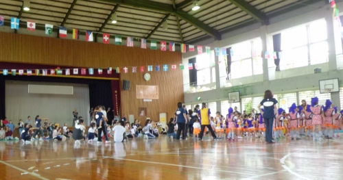 運動会と神森中学校創立40周年、青年エイサー
