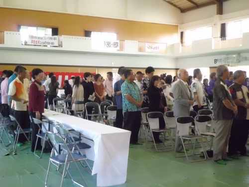 運動会と神森中学校創立40周年、青年エイサー