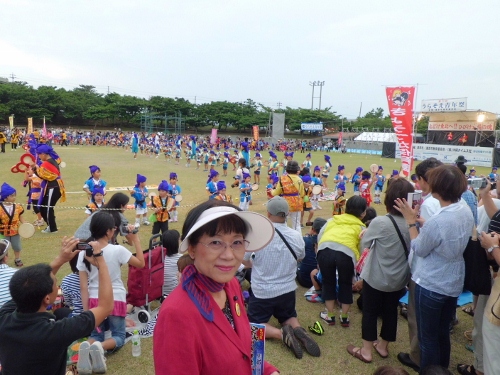 運動会と神森中学校創立40周年、青年エイサー