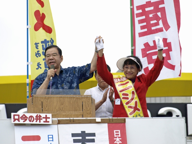 明日は県議選挙の告示です