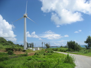 伊平屋島の風力発電