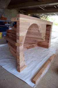 木彫りのお風呂の作り方