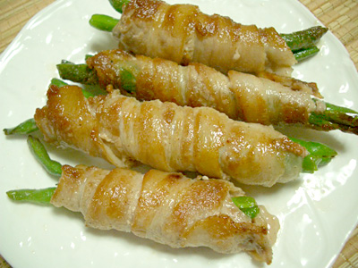 いんげんの豚肉巻き(館ヶ森高原豚)