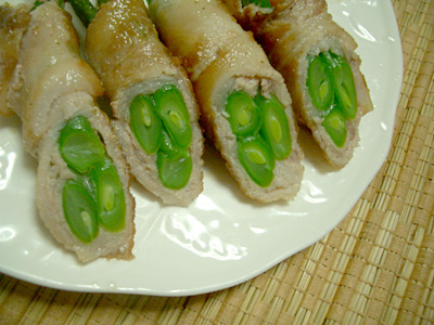 いんげんの豚肉巻き(館ヶ森高原豚)