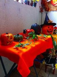 ハロウィンの飾りつけ