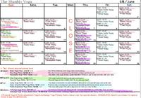 Yoga schedule for June