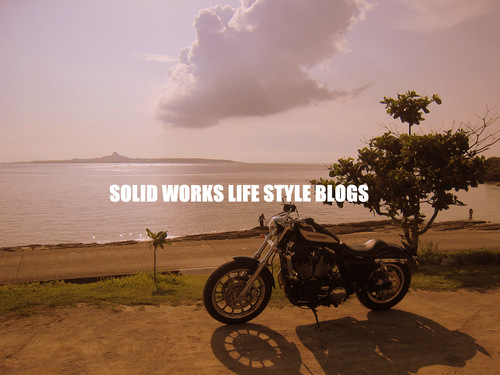 バイクと風景の写真