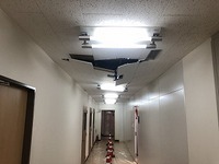 台風6号被害による天井修復工事