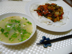 男の料理、自炊、晩御飯、菜食、野菜中心の食事