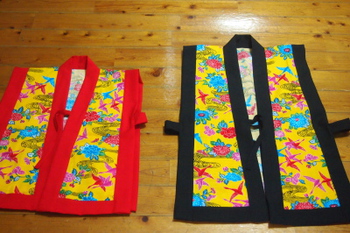 こどもエイサーのハッピ ｵﾘｼﾞﾅﾙﾊﾟﾀｰﾝｼｵﾝ 沖縄県うるま市洋服オーダーと型紙 パターン
