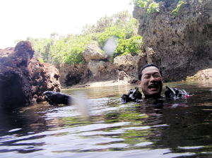 快晴！！北風晴れ　気温２５度水温２４度透明度３０ｍ