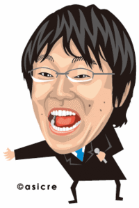 大阪市長選勝利！　橋下徹　似顔絵イラスト 2011/11/28 11:44:15