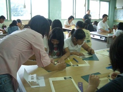 子供たちと折り紙建築