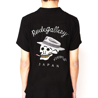 SMOKING SKULL BOWLING SHIRT　(RUDE GALLERY)