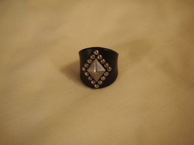 LEATHER RING (METAL JACKET)
