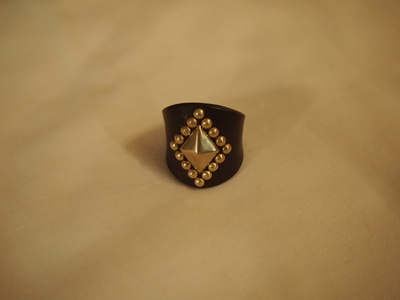 LEATHER RING (METAL JACKET)