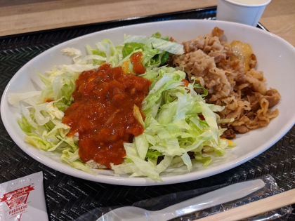 タコライス＋牛丼