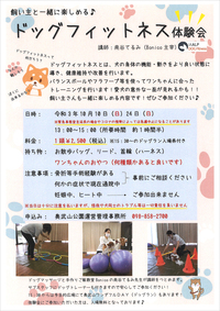 【奥武山ドッグラン】ドッグフィットネス体験会を開催します！ 2021/09/23 14:52:46