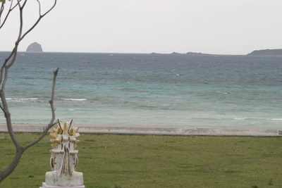 只今の海です