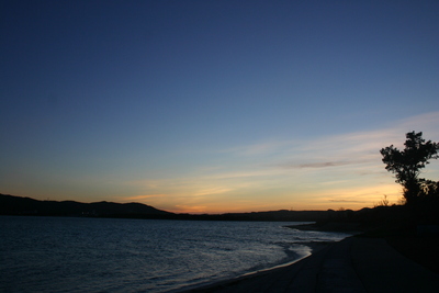 今日の夕日です